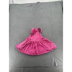 Vintage Guess Kids Pink Corduroy Jumper Dress Size 4Y Y2K Pinafore
